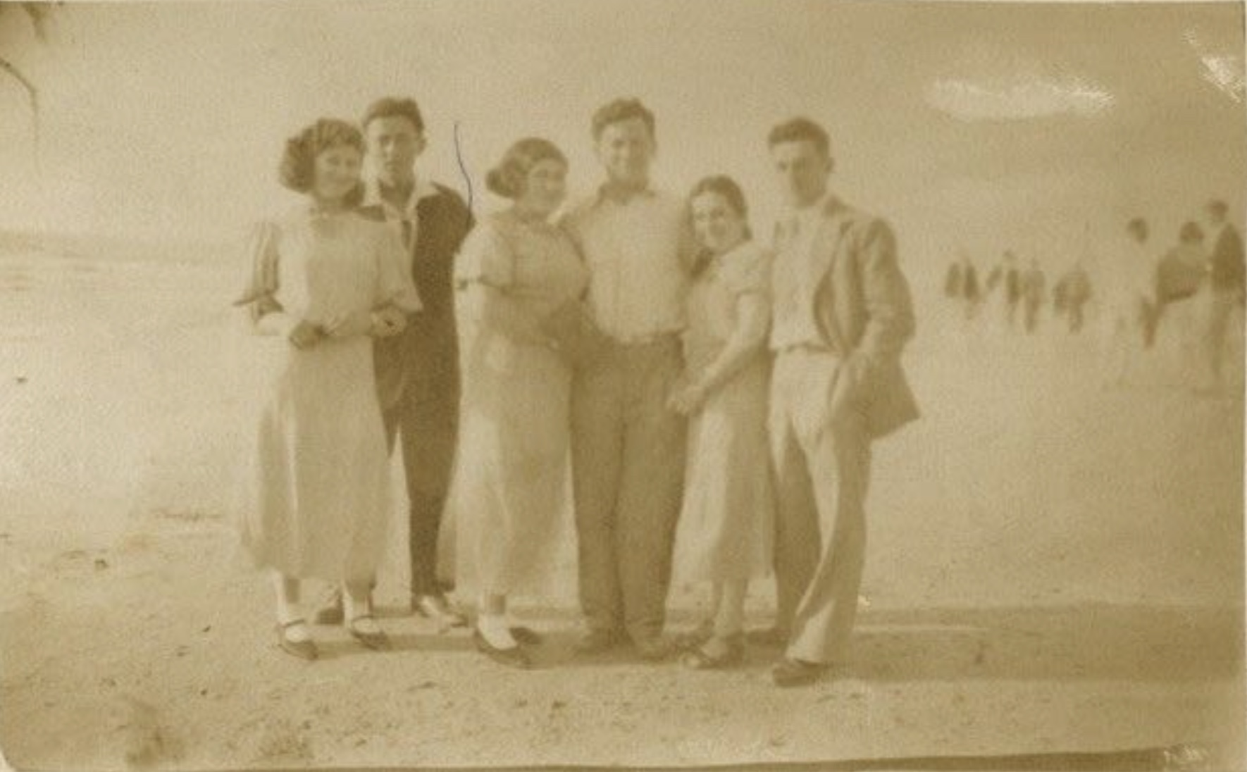 Family portrait restored — before