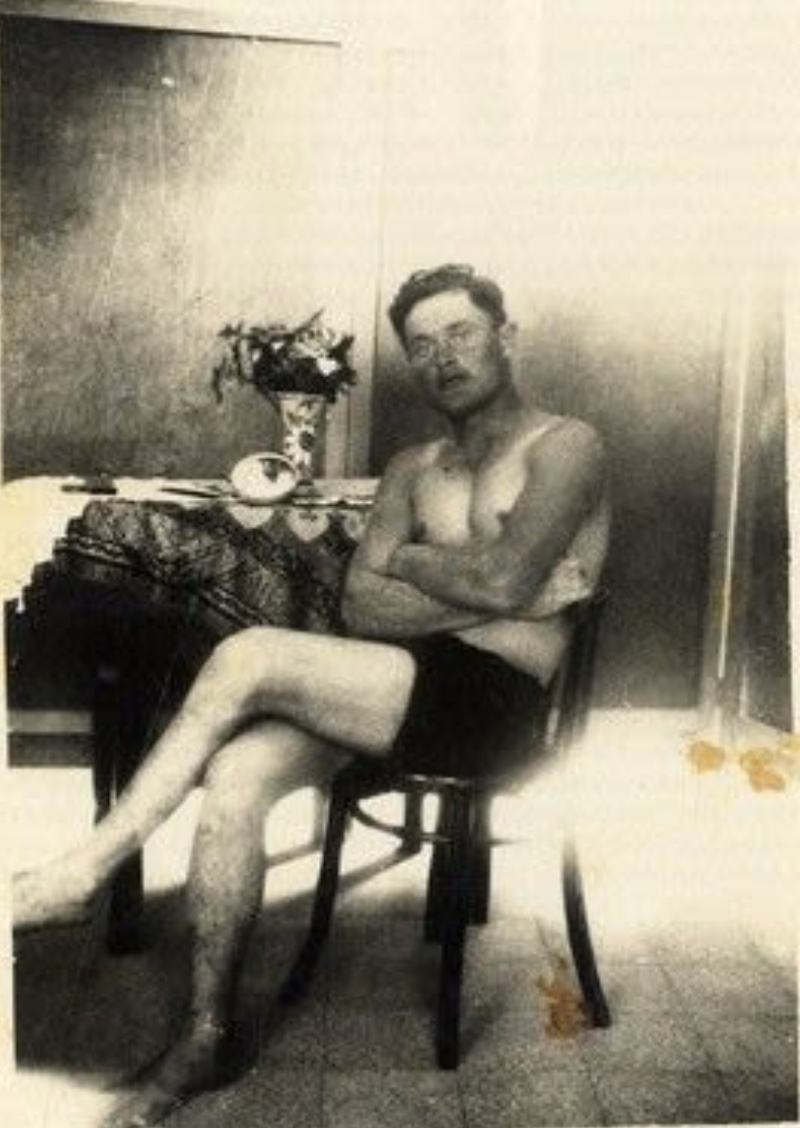 Portrait restored — before